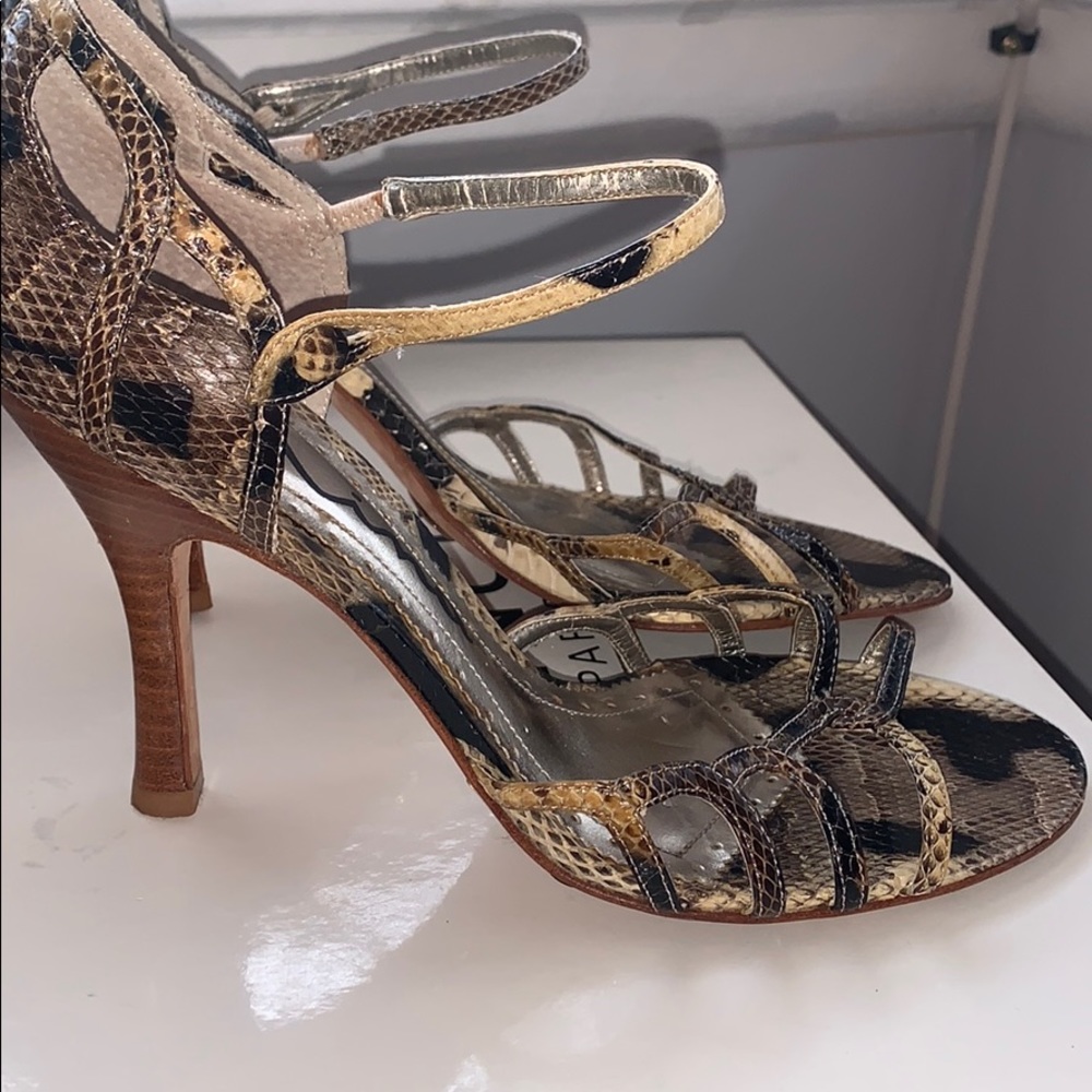 Nina real leather snakeskin heels